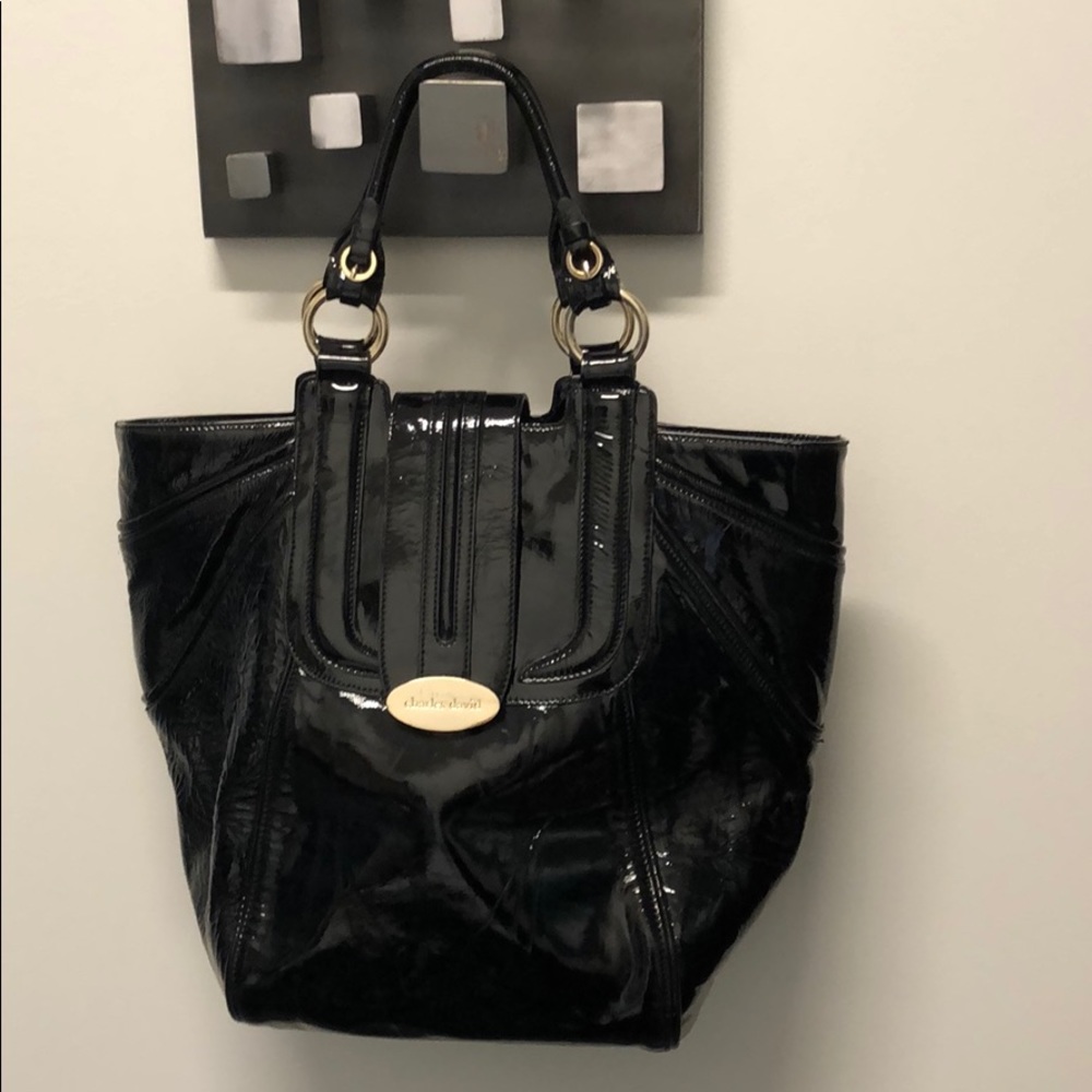 Charles David patent leather handbag